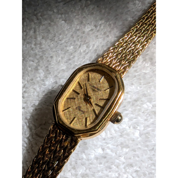 Vintage Longines L960 AO Gold Dial Quartz Womens Watch Gold Plated Mesh Bracelet main image 11